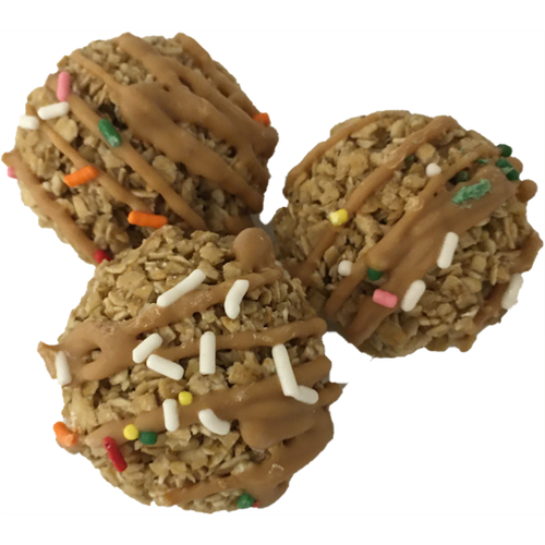 K9 Granola Factory Fresh Baked Donut Holes for Dogs - Peanut Butter w/ Sprinkles - 10ct