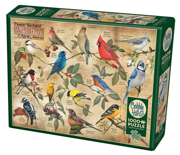 POPULAR BACKYARD WILD BIRDS OF NORTH AMERICA 1,000 PIECE PUZZLE